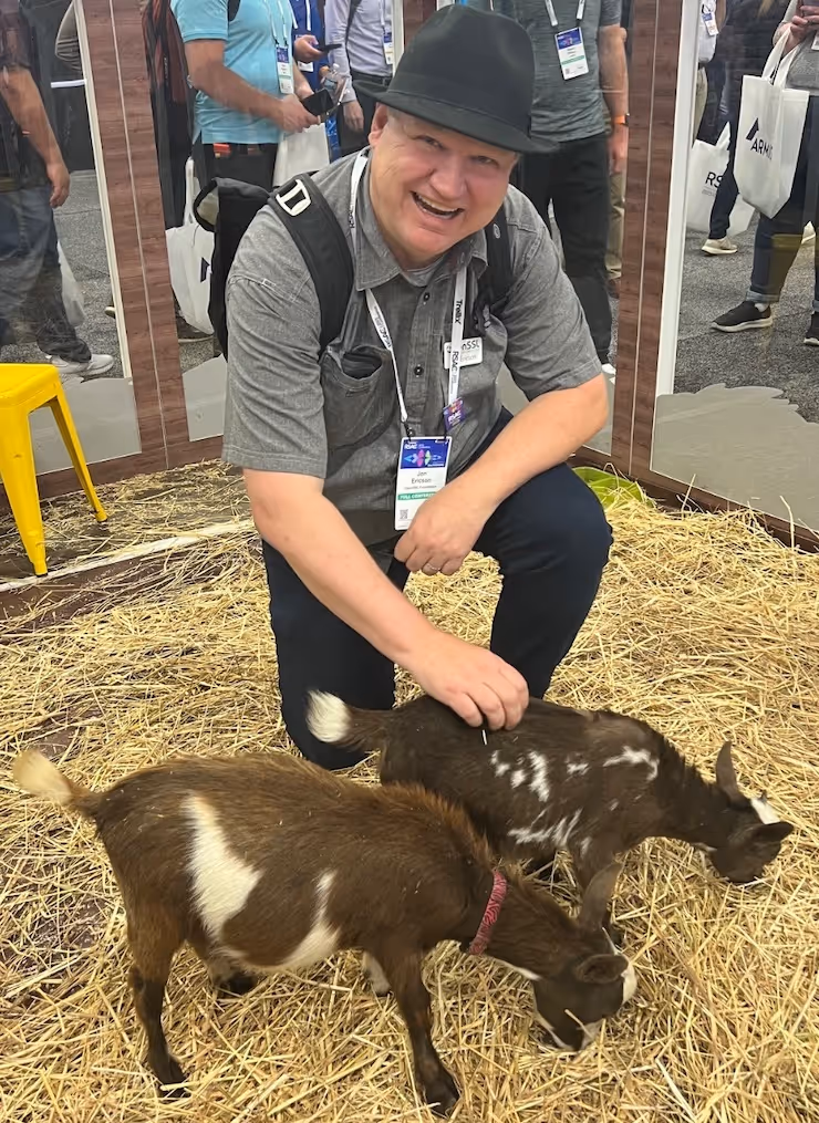 Jon with goats at RSA