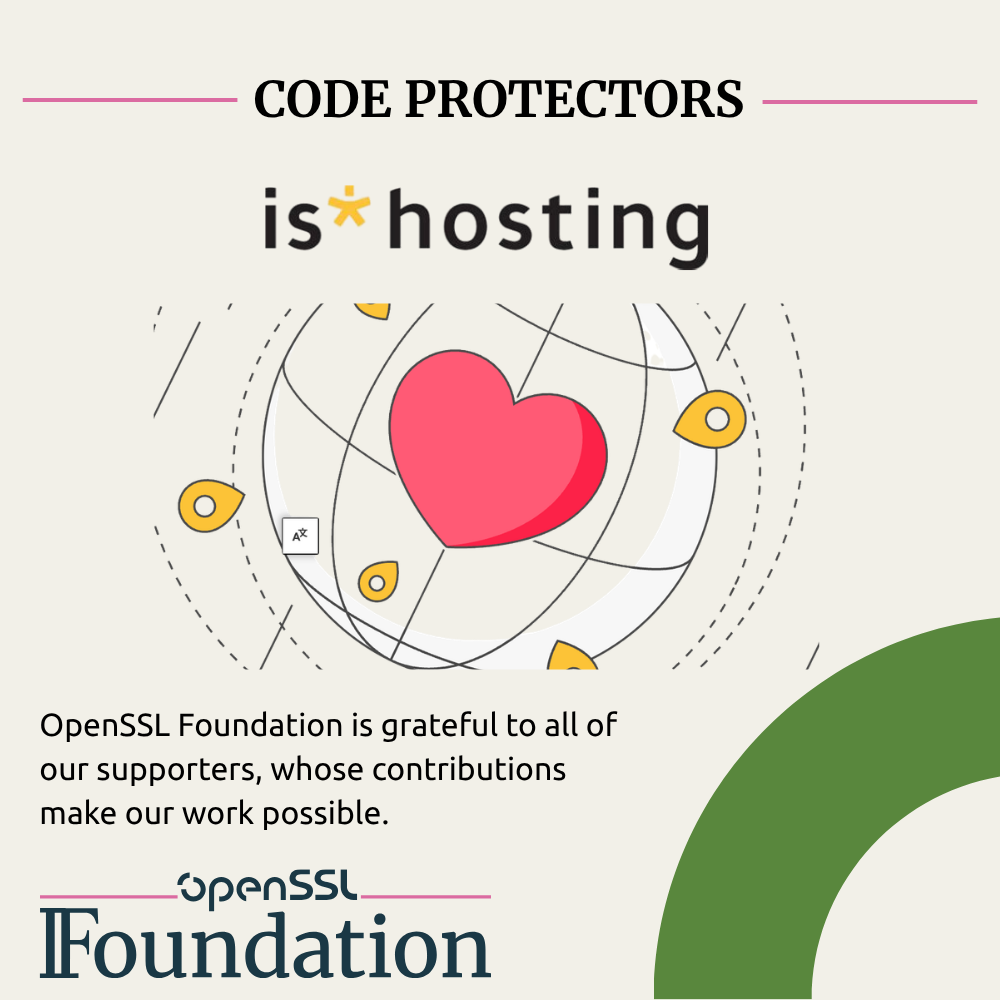 is*hosting Joins OpenSSL Foundation’s Code Protectors Program