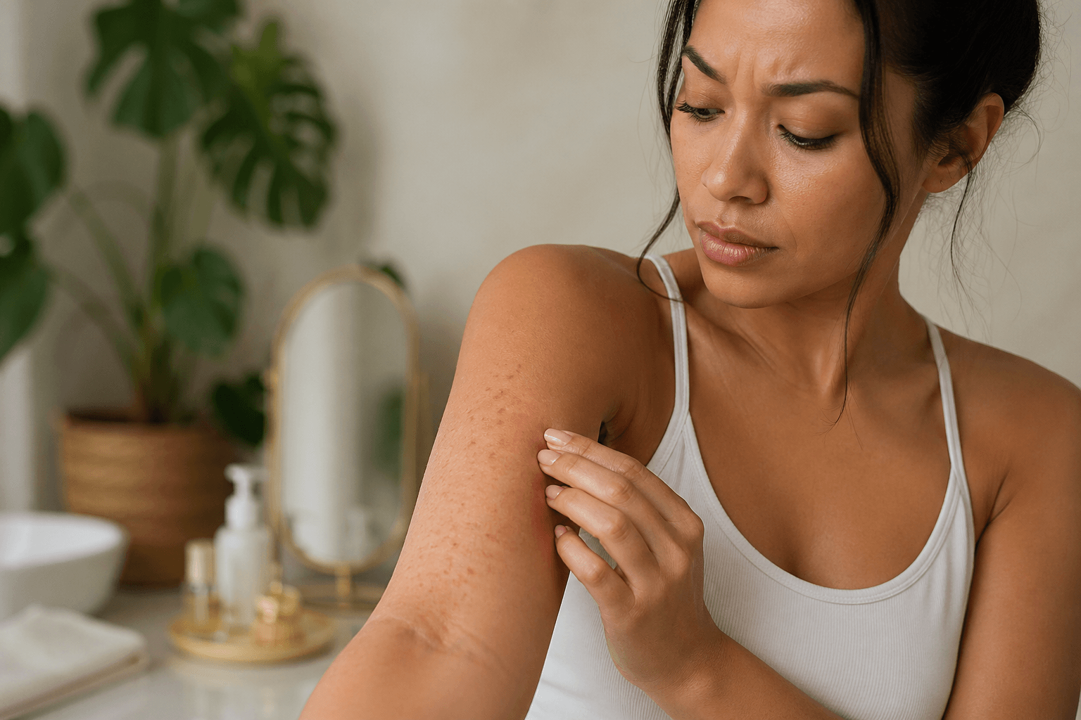 Woman with smooth skin after laser hair removal treatment in Honolulu Hawaii