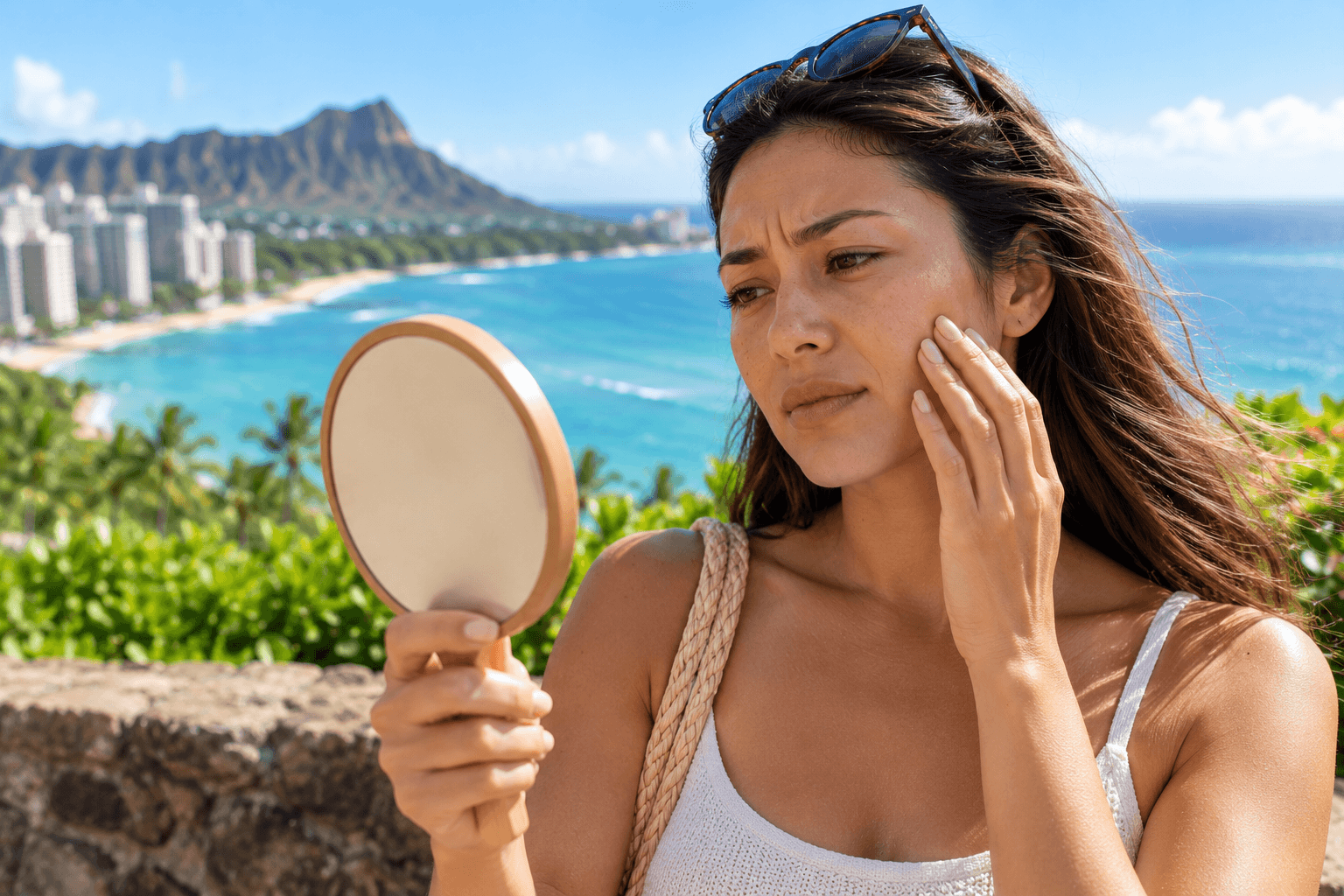 Provider performing SkinPen microneedling treatment for skin texture at a medical spa in Honolulu, Hawaii