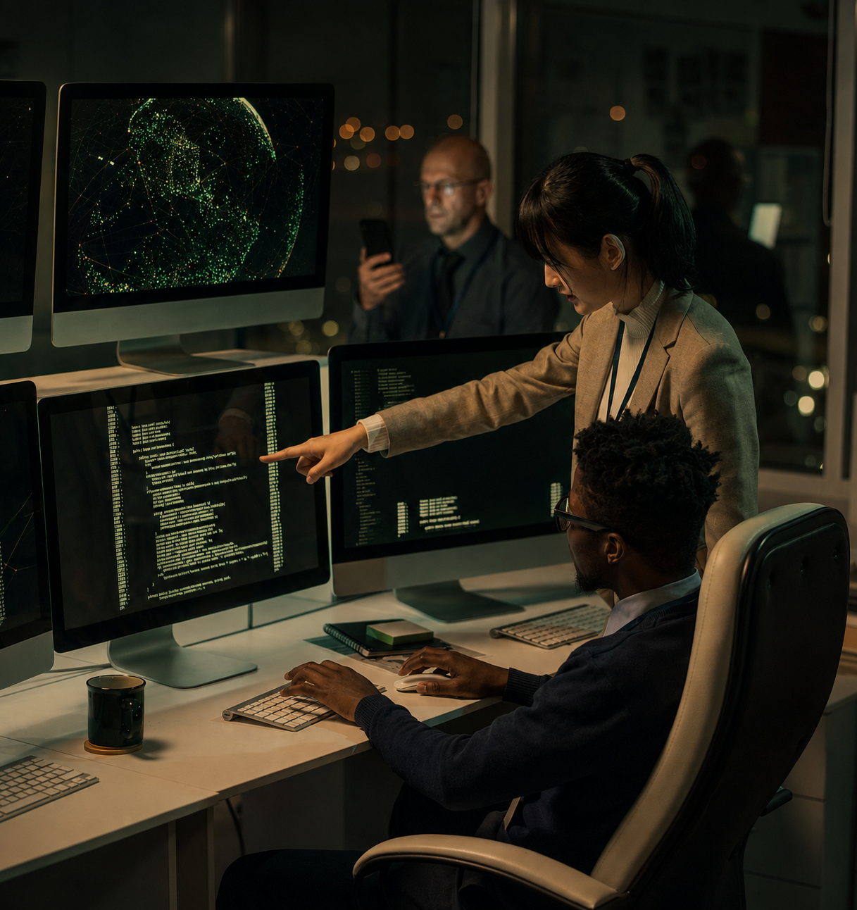 Equipe técnica da DataSenior atendendo empresas