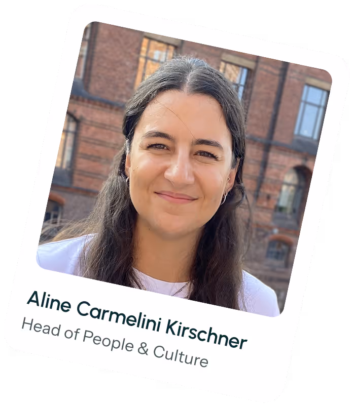 Portrait of Aline Carmelini, Head of People & Culture.