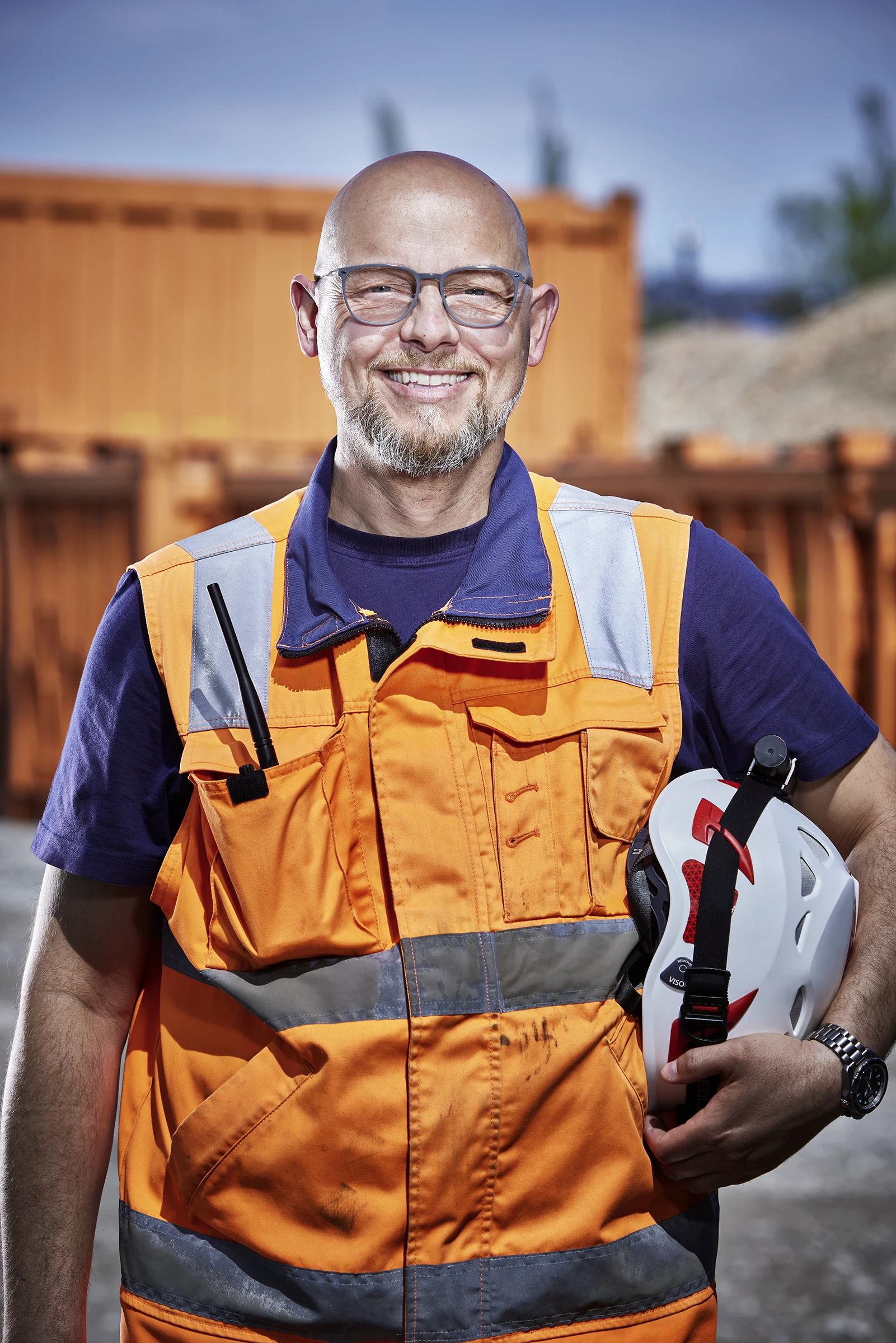 Mitarbeiter-Portrait für die Rhomberg Sersa Rail Group im Auftrag der Agentur Q2. Authentische Industriefotografie von Roland Wimmer.