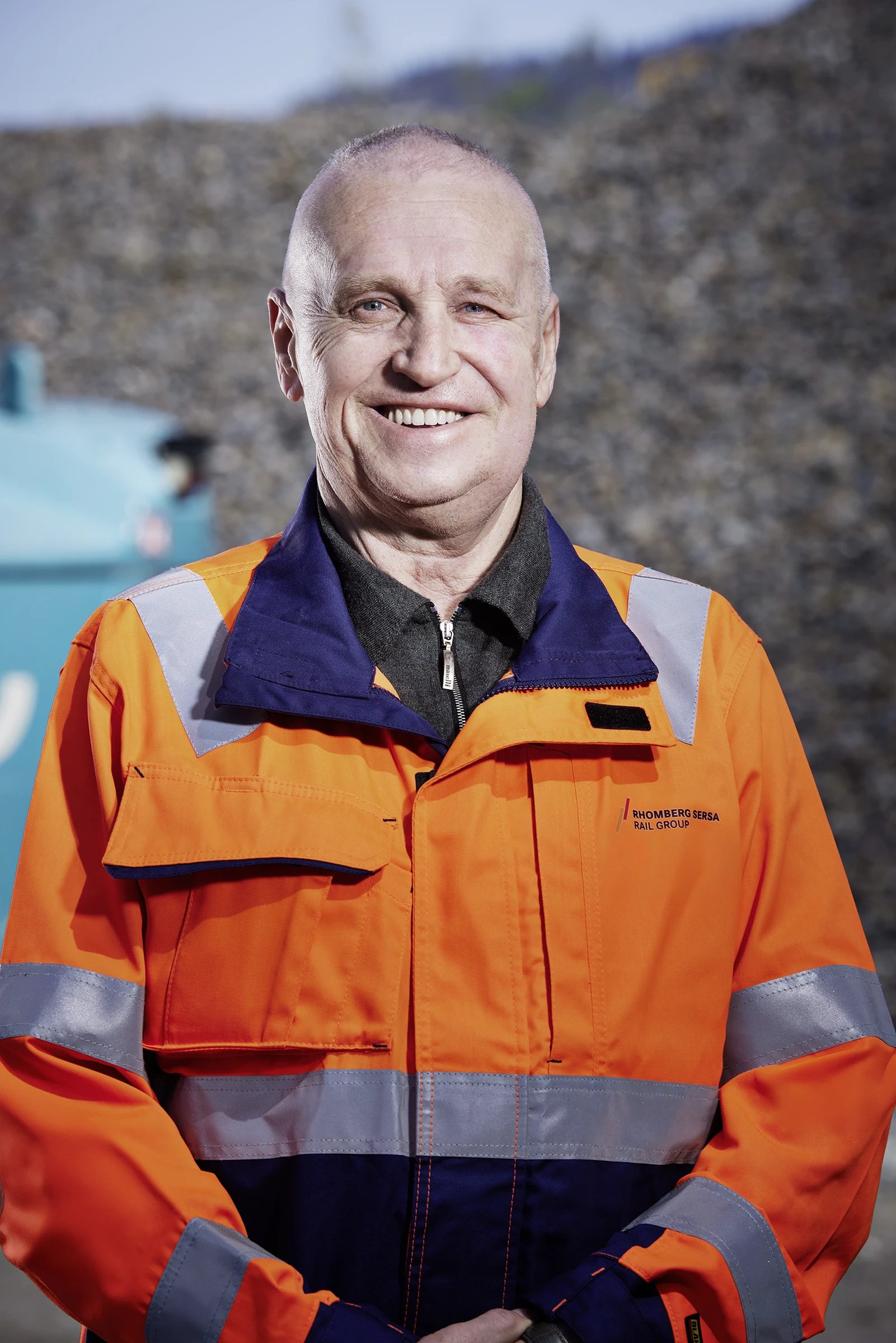Mitarbeiter-Portrait für die Rhomberg Sersa Rail Group im Auftrag der Agentur Q2. Authentische Industriefotografie von Roland Wimmer.