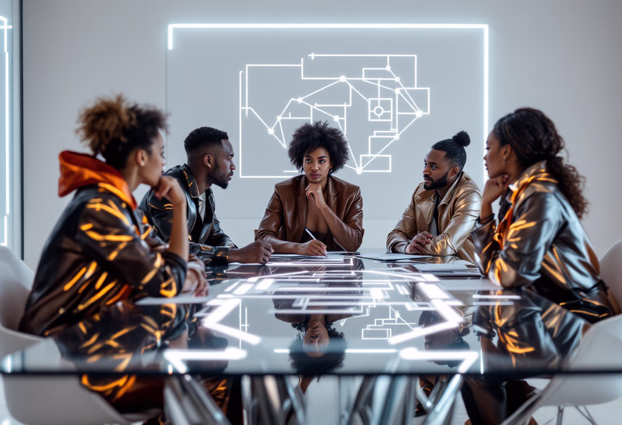 image of brainstorming session (for a productivity tools business)