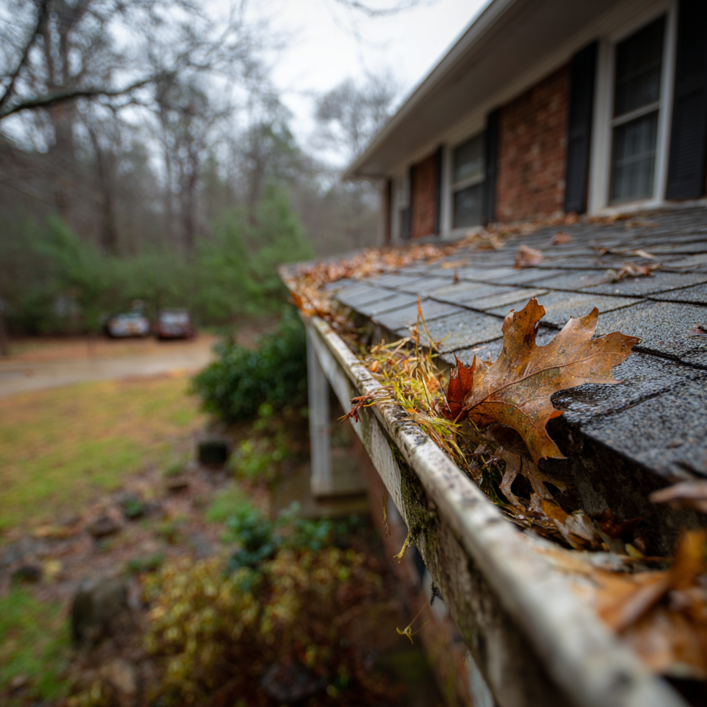 clogged or damaged gutters in Atlanta