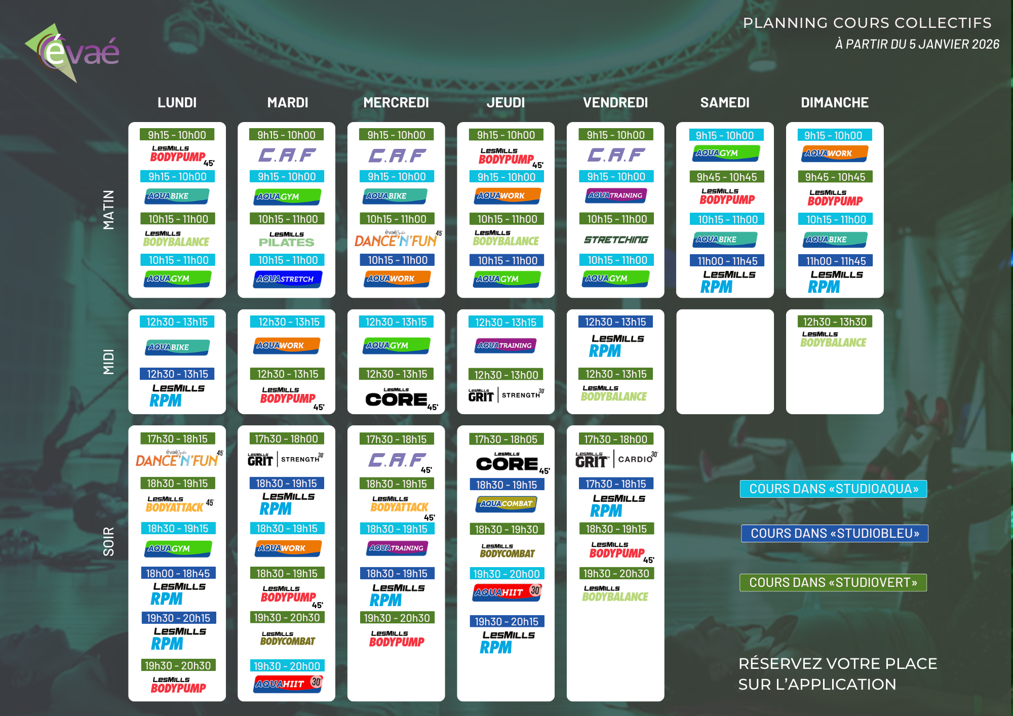 Planning cours collectifs