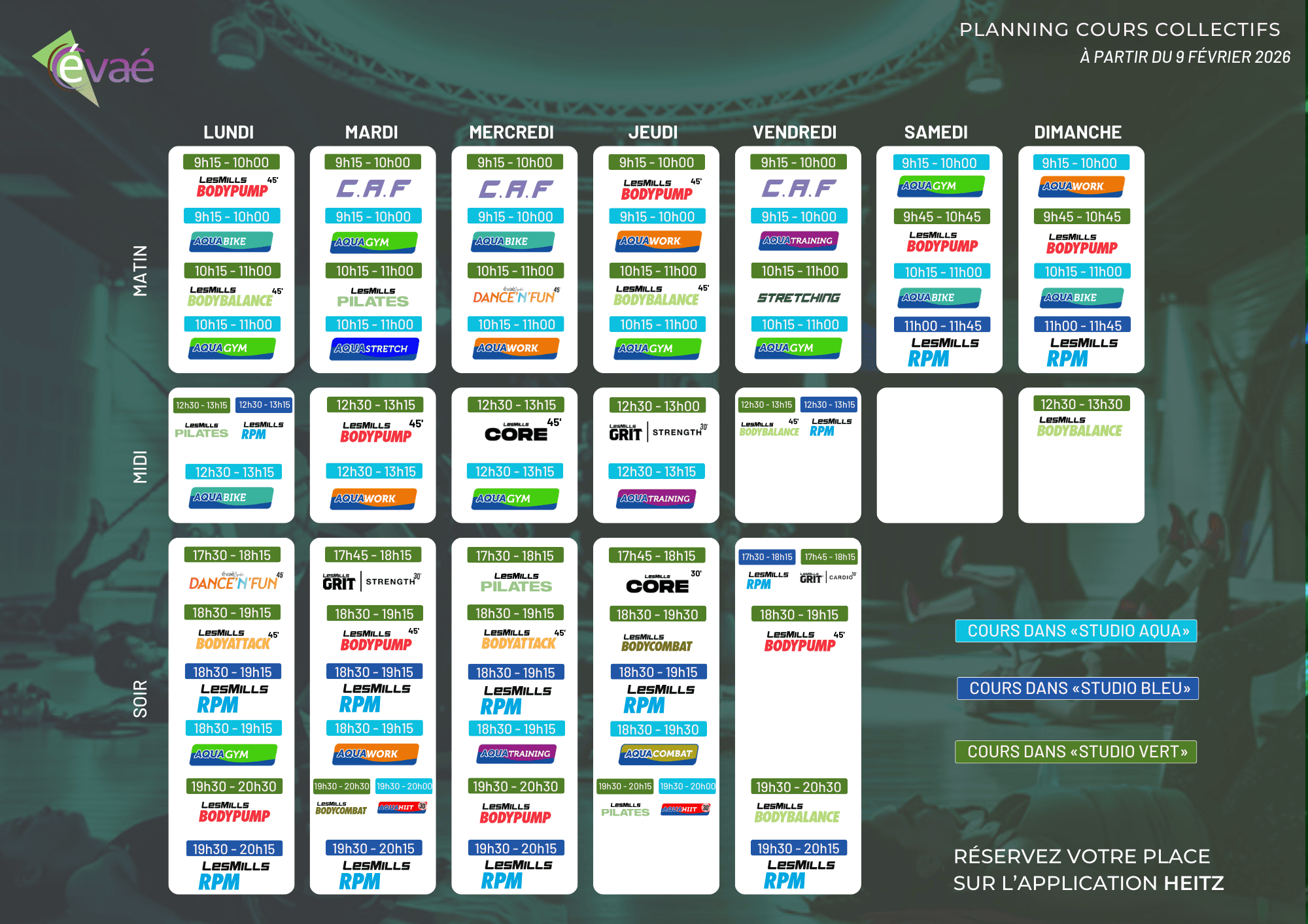 Planning cours collectifs