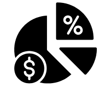 Two symmetrical black shapes mirroring each other with a small gap in between on a white background.