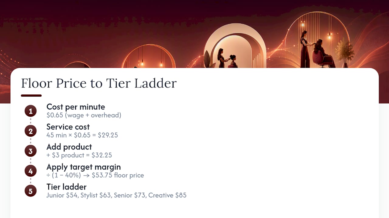 Diagram of tiered pricing formula and tier ladder