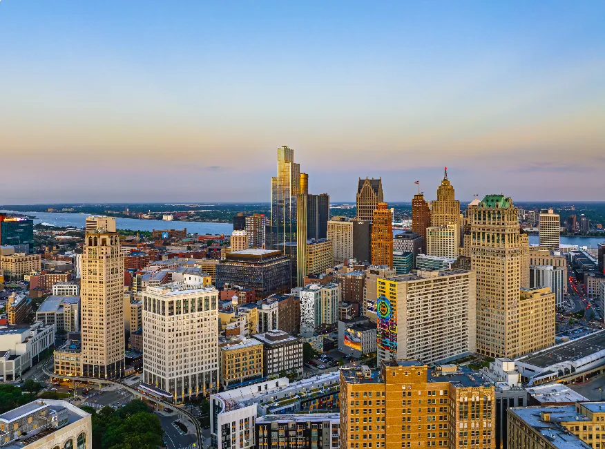 Detroit, Michigan cityscape