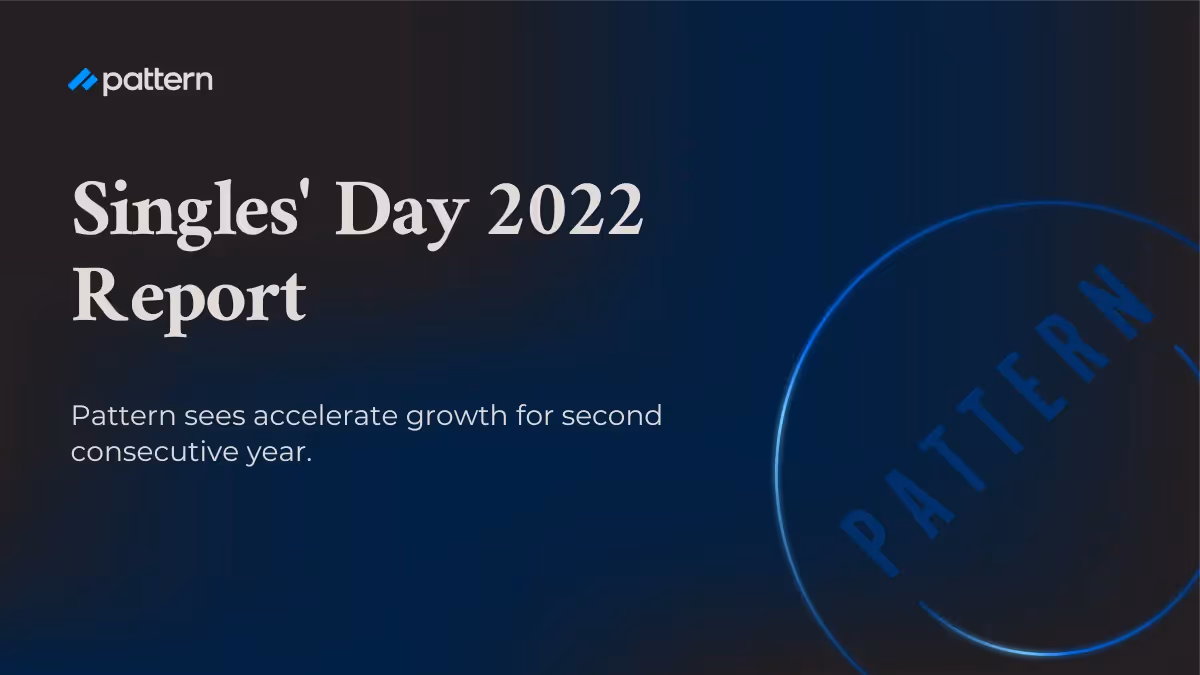 Pattern Singles' Day 2022 Report|Pattern Sees Accelerated Growth During Singles’ Day for Second Consecutive Year
