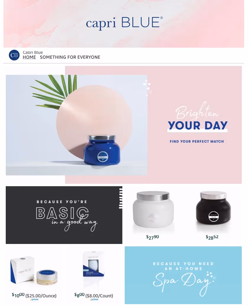capri blue amazon storefront