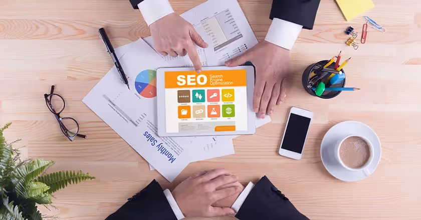 SEO discussion between two people