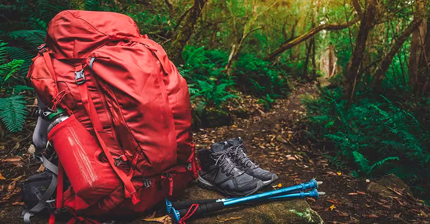 camping gear outside