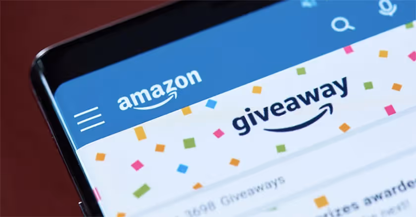 Amazon giveaway on phone