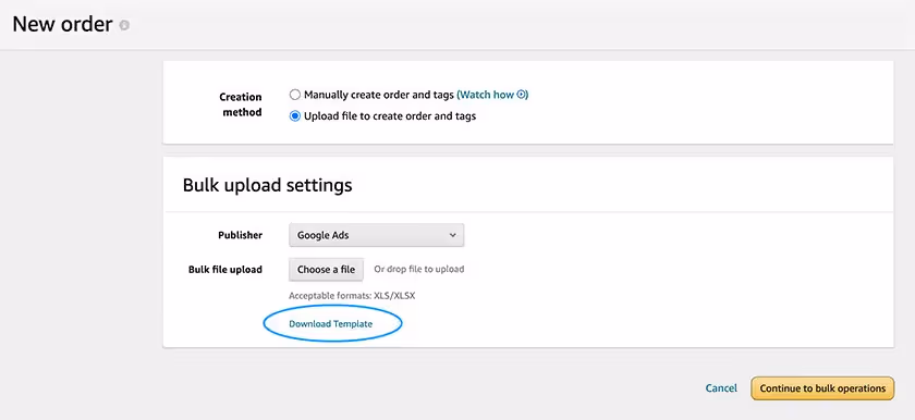 bulk upload settings download