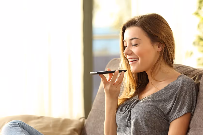 talking to a virtual assistant