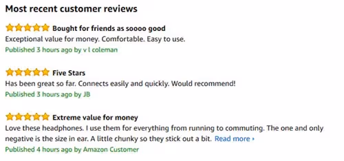 amazon customer reviews