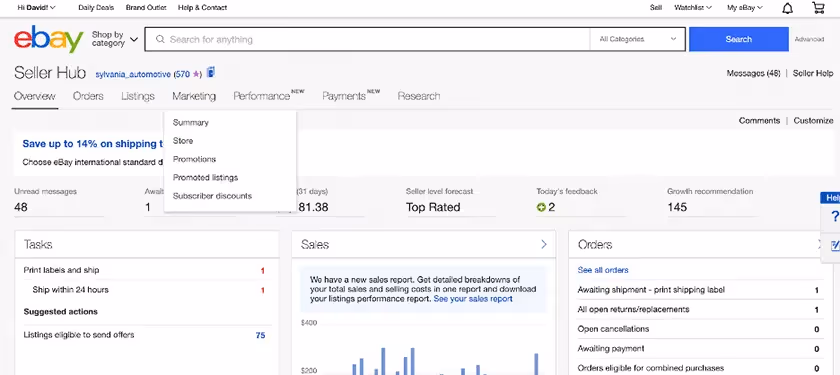Ebay Seller Hub