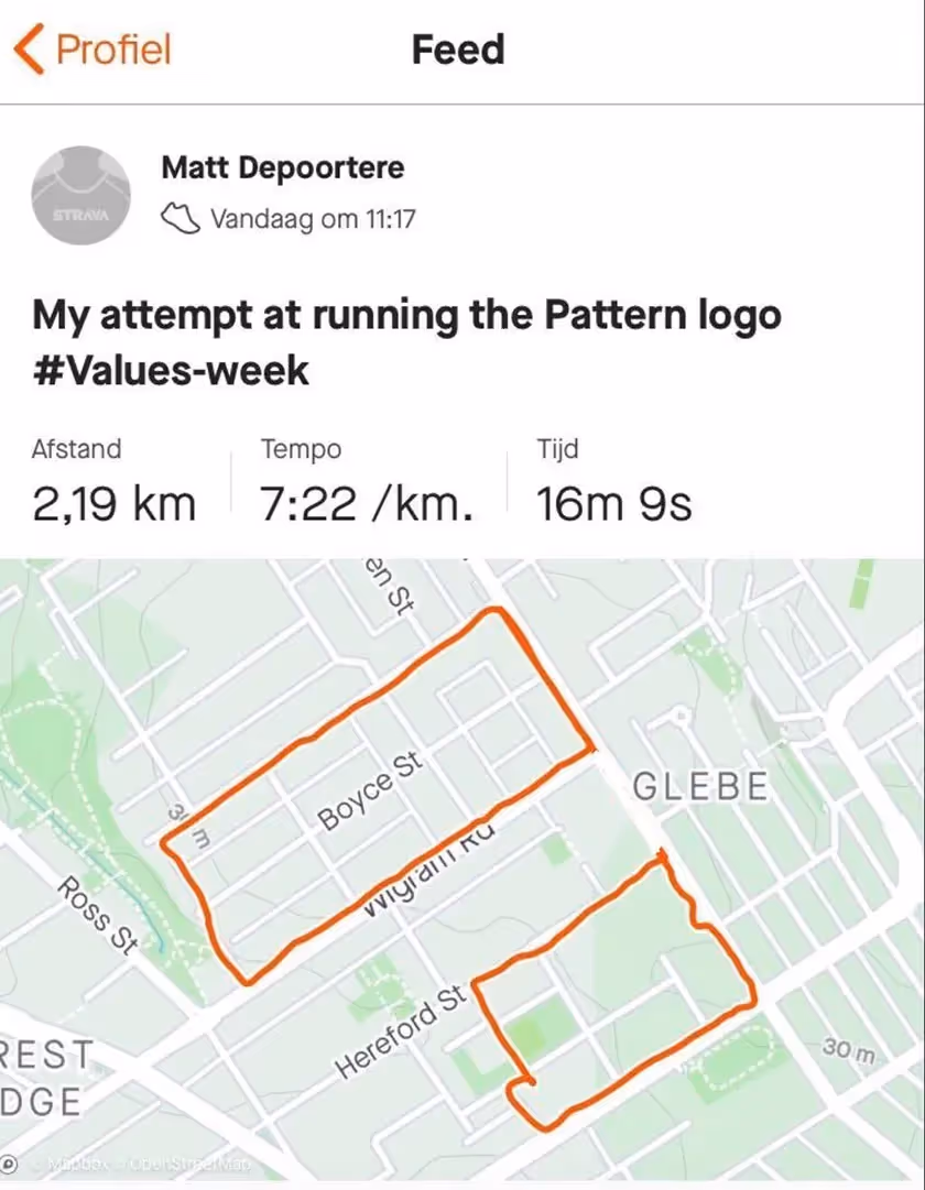 pattern logos run value week