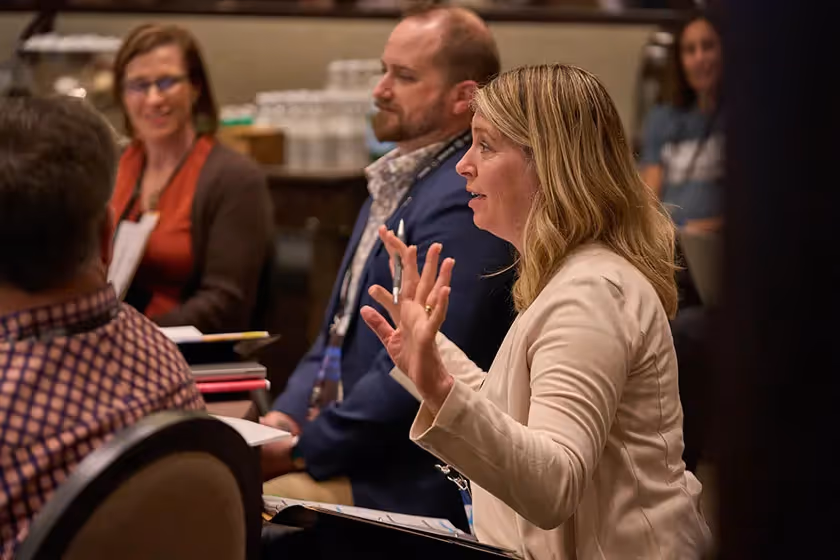 people discussing business