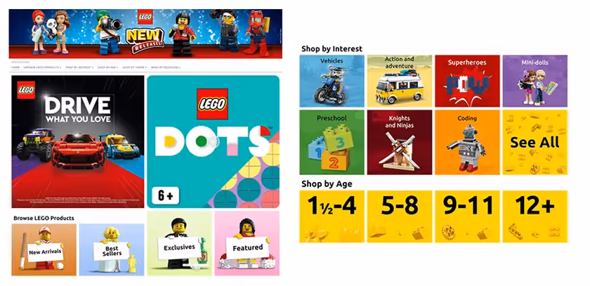 LEGO Branded Storefront Screenshot