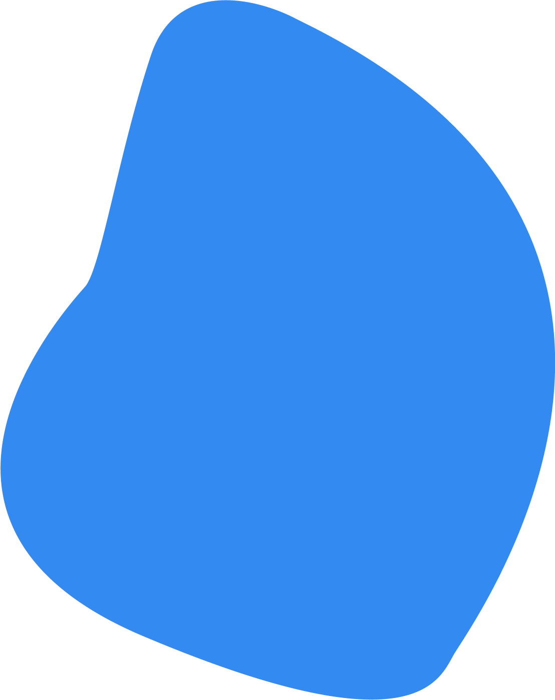 A blue object.
