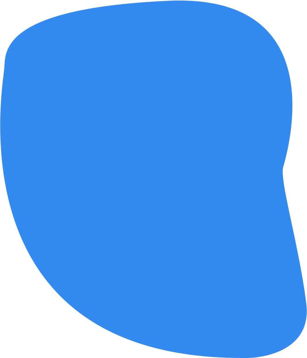 A blue object.