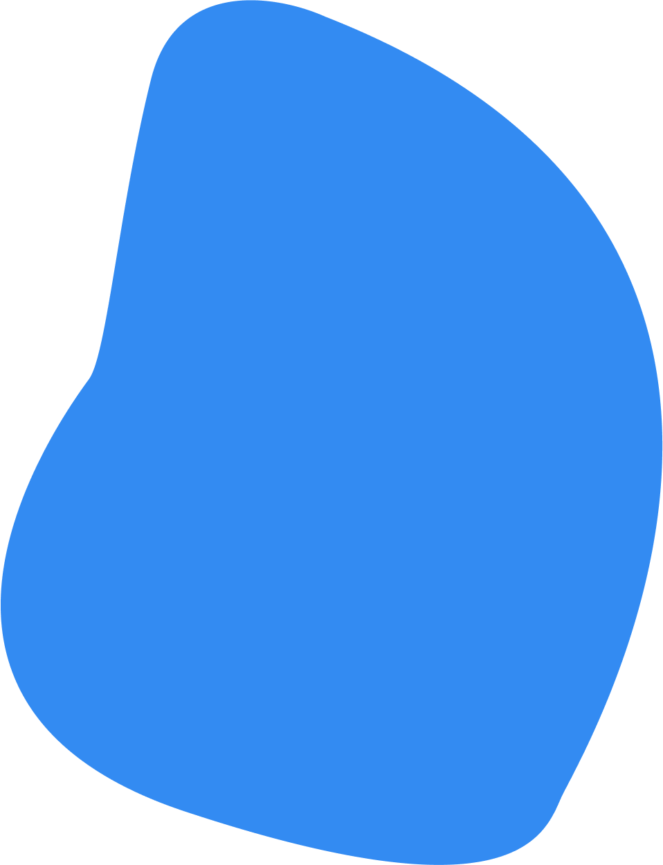 A blue object.