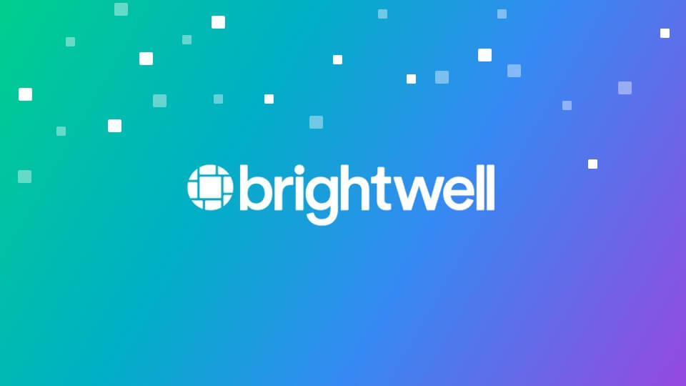 Brightwell's full logo with gradient background