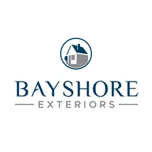 Bayshore Exteriors company logo featuring a stylized house inside a circle above the company name.