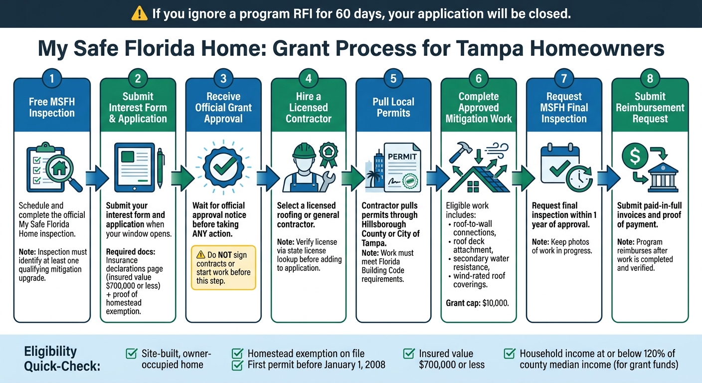 My Safe Florida Home Grant Process for Tampa Homeowners