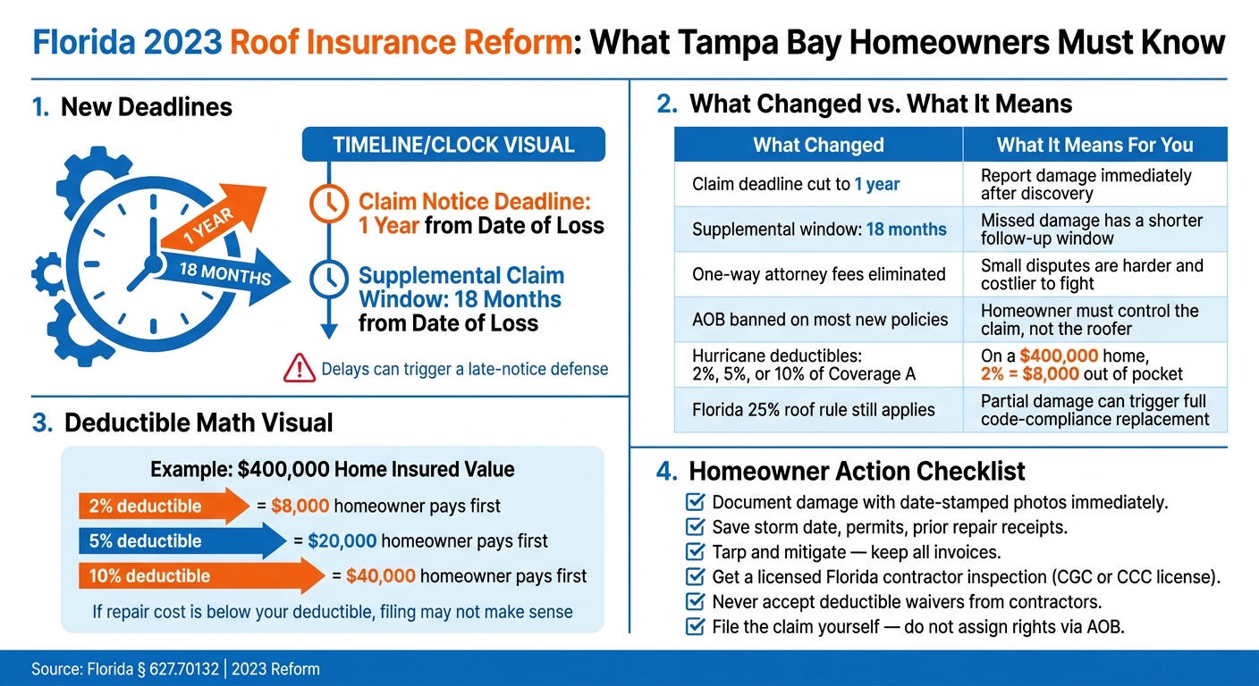 Florida 2023 Roof Insurance Reform: Key Changes for Tampa Bay Homeowners