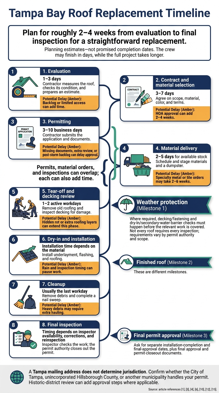 Tampa Bay Roof Replacement Timeline