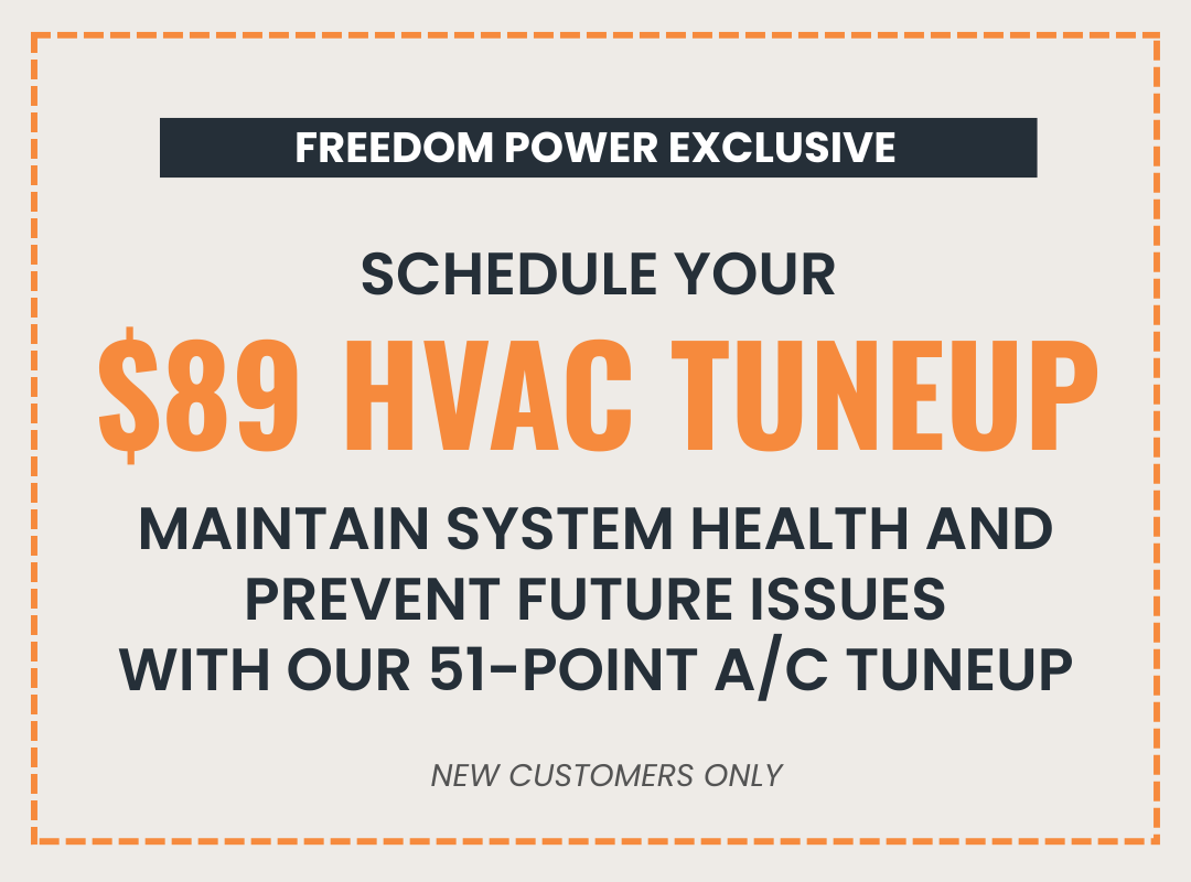 Coupon for an $89 HVAC tuneup for new customers