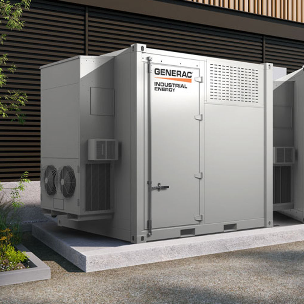 Generac Industrial grade generator outside of a business