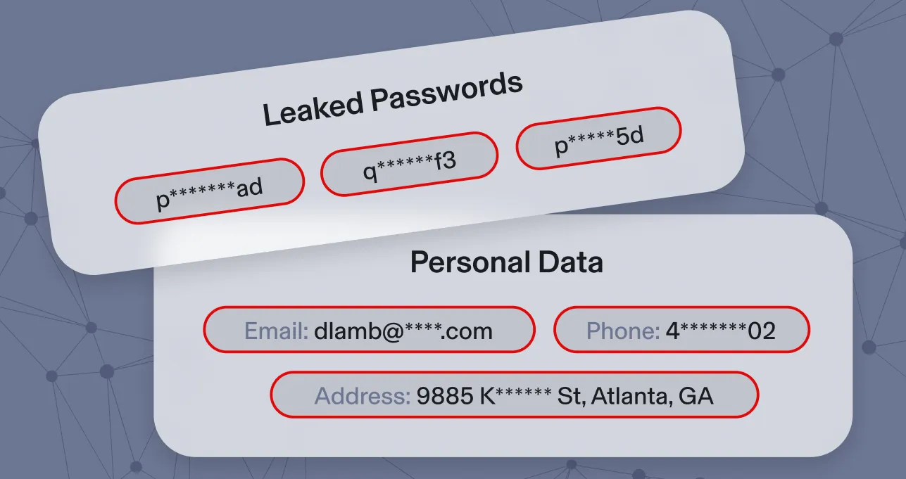 Personal data and leaked passwords