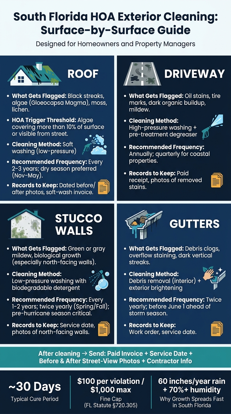 South Florida HOA Exterior Cleaning: Surface-by-Surface Guide
