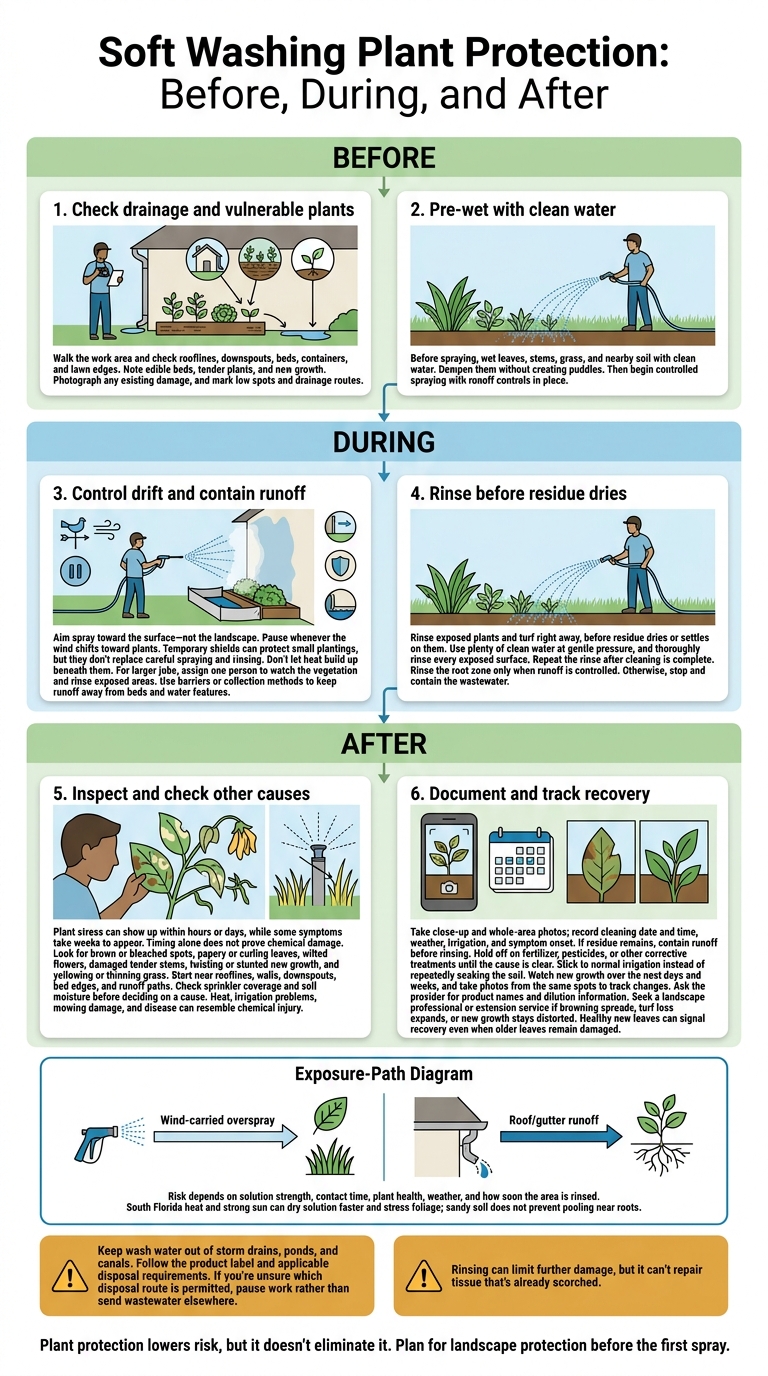 Soft Washing Plant Protection: Before, During, and After