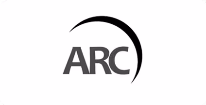 ARC logo with a black curved arc above the letters ARC.
