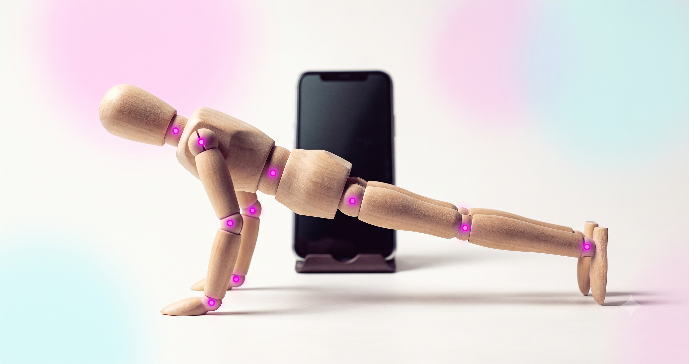 On-device AI pose detection with ML Kit running on a smartphone