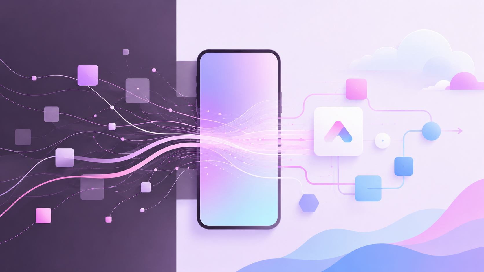 Illustration of a React Native project moving from bare workflow to Expo