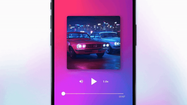 Animated 3D transformation effect in a Flutter mobile app