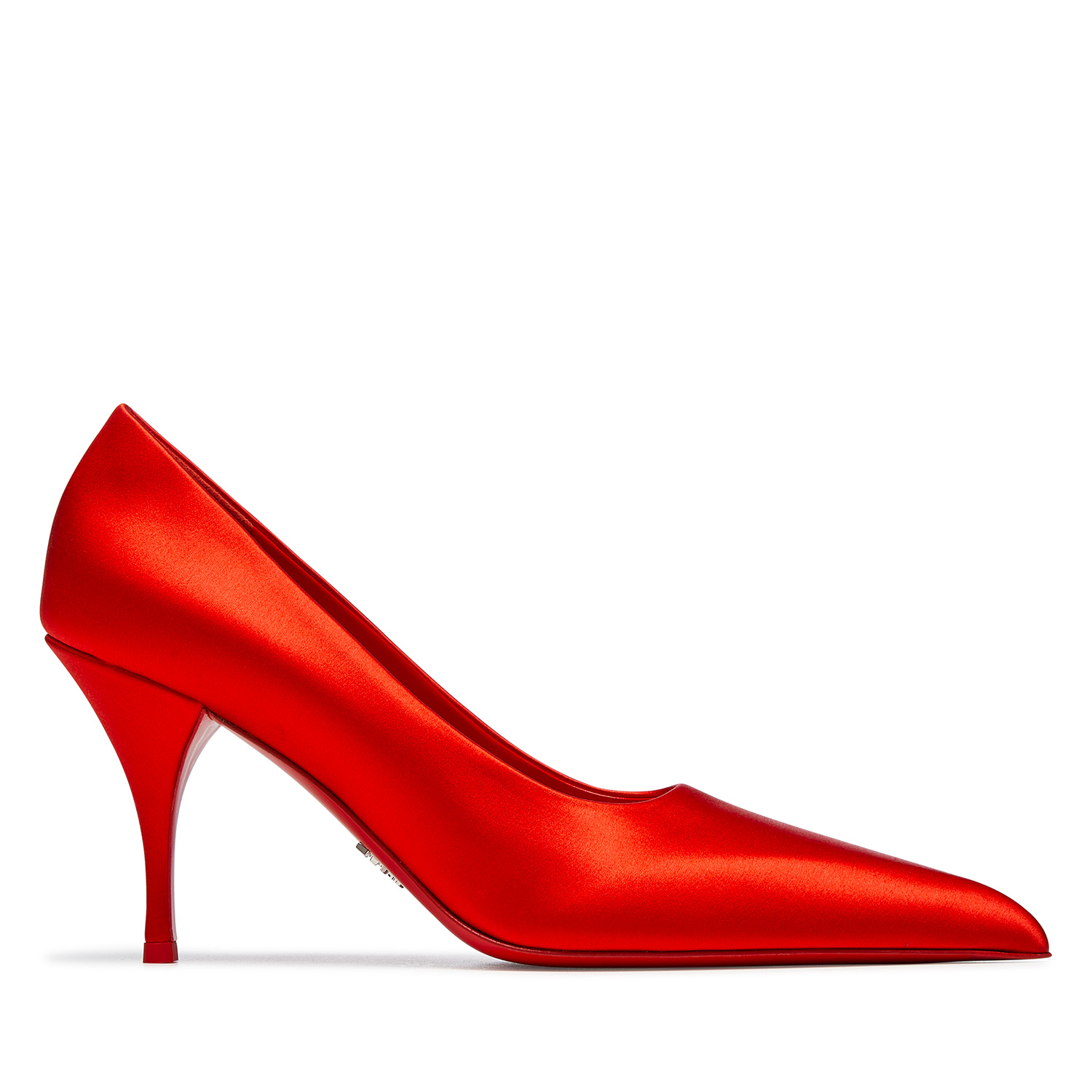 Red Prada slingback pump - side profile