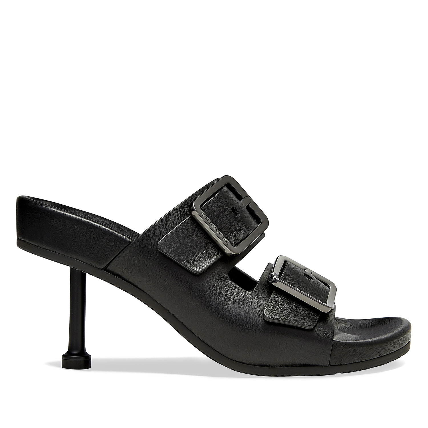 Black Balenciaga buckle sandal - hero angle