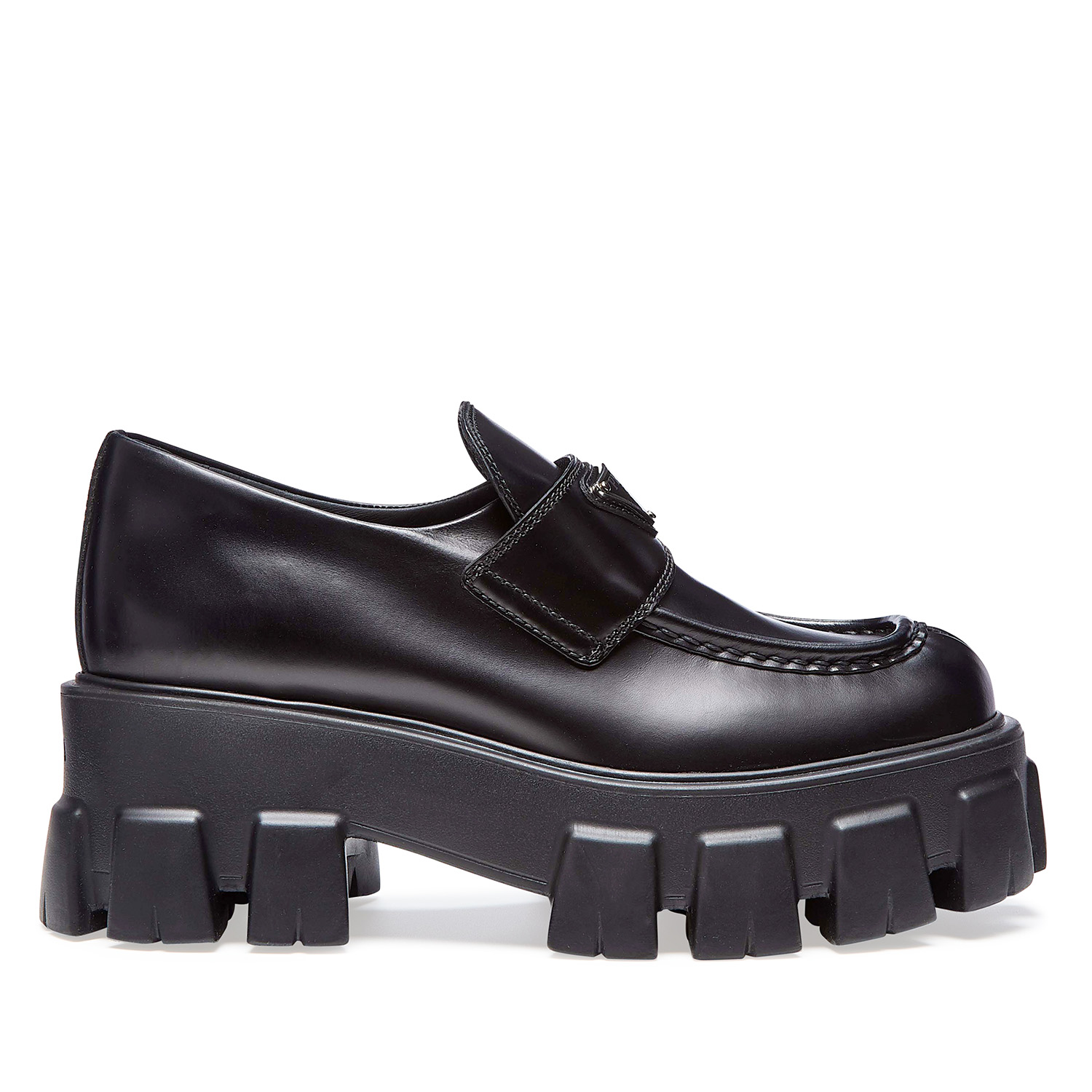 Black Prada platform shoe - hero angle