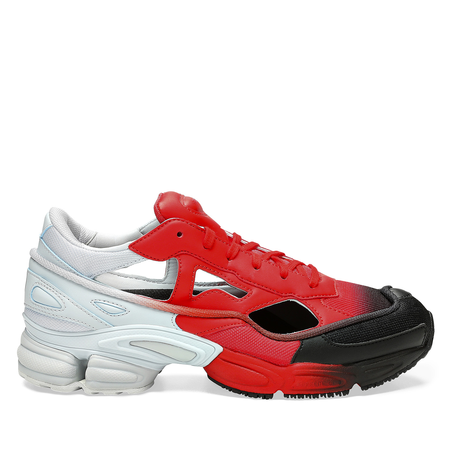 Red Raf Simons sneaker - hero angle on white background