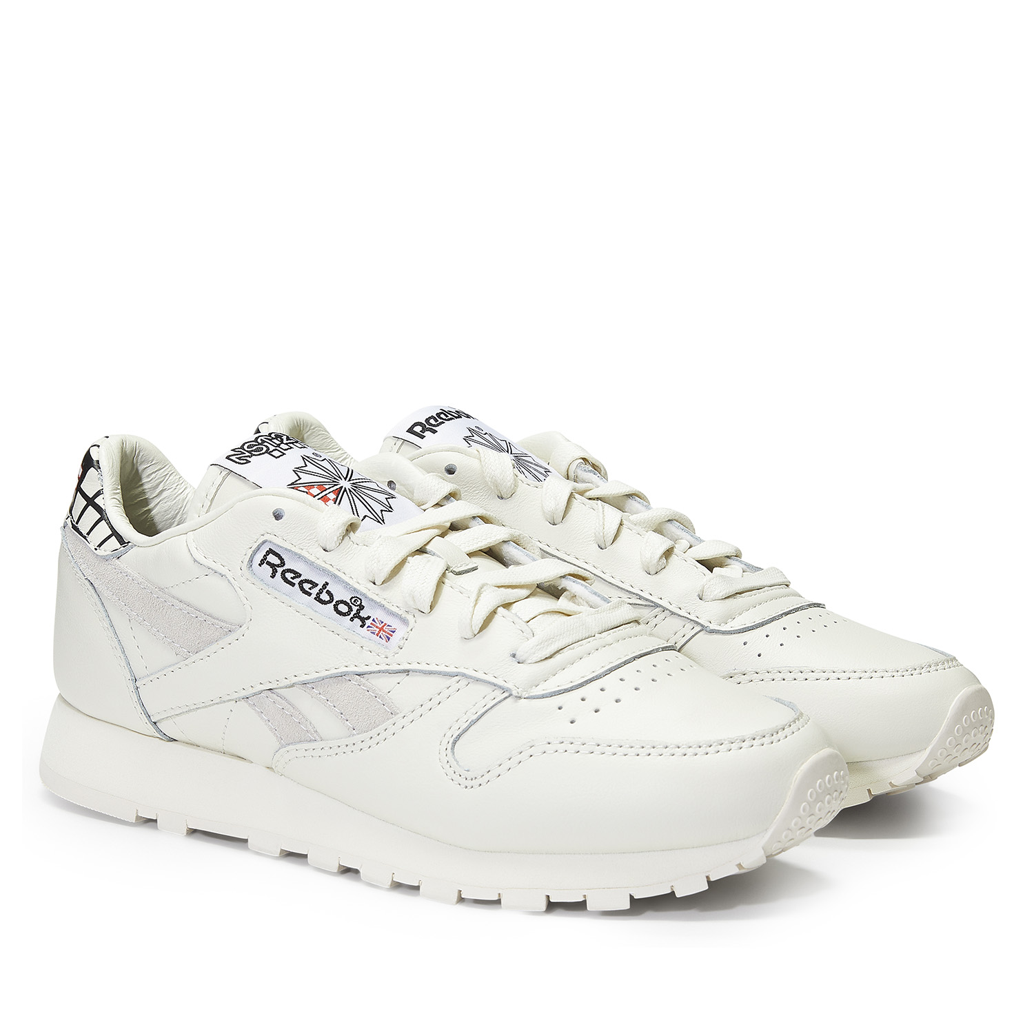 White Reebok Classic sneaker - profile view