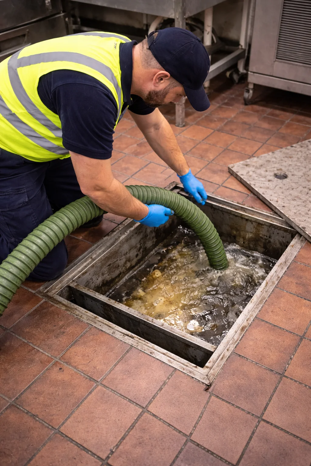 Emergency grease trap service